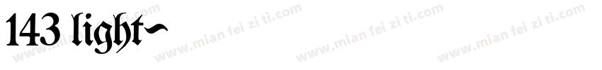 143 light字体转换